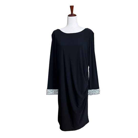 Blu Sage Jeweled Midi Low Back / Backless Dress. Black Size 22W #1080 NWT - Picture 1 of 8